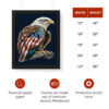 American Flag Bald Eagle Framed Vertical Poster - Printed Poster - Patriotic Framed Vertical Poster – Image 7