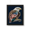 American Flag Bald Eagle Framed Vertical Poster - Printed Poster - Patriotic Framed Vertical Poster – Image 2