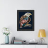 American Flag Bald Eagle Framed Vertical Poster - Printed Poster - Patriotic Framed Vertical Poster – Image 5