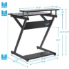 Compact Modern Z-Shaped Computer Desk with Monitor Shelf for Small Spaces – Image 5