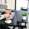 Compact Modern Z-Shaped Computer Desk with Monitor Shelf for Small Spaces – Image 6