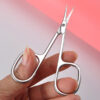 Professional Stainless Steel Curved Tip Cuticle Scissors – Image 2
